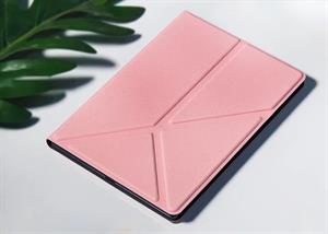 eBookReader Onyx BOOX Poke Origami cover lyserød på bordet